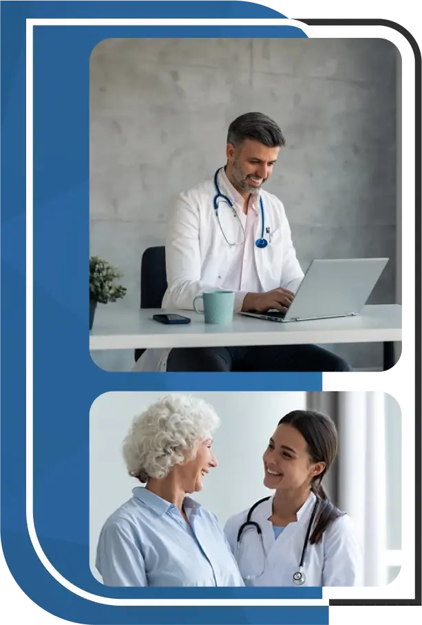 Healthcare professionals discussing RCM solutions